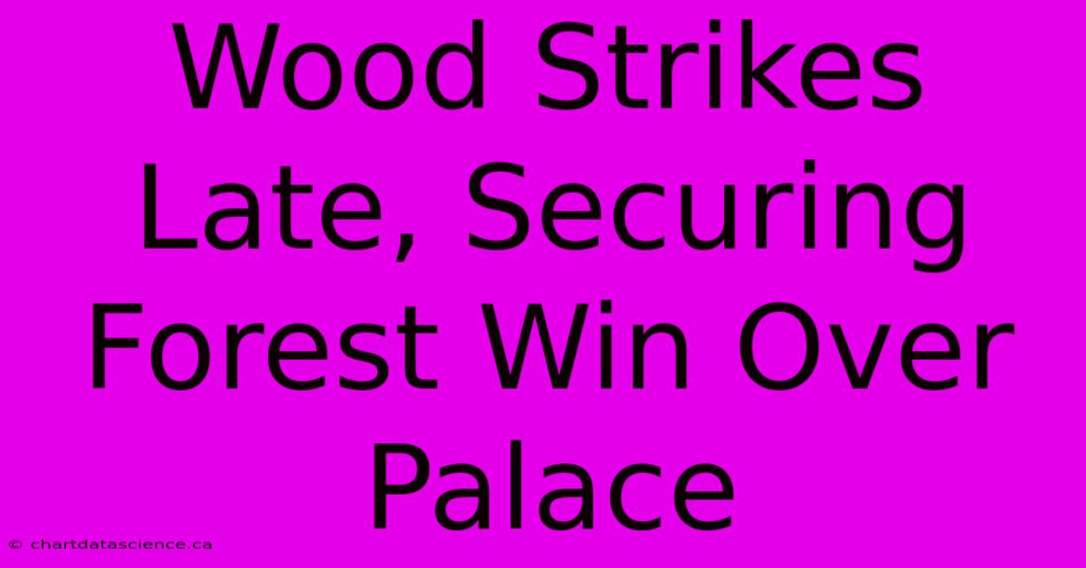 Wood Strikes Late, Securing Forest Win Over Palace 