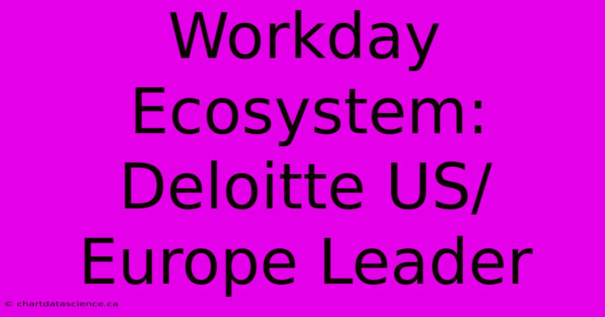 Workday Ecosystem: Deloitte US/Europe Leader