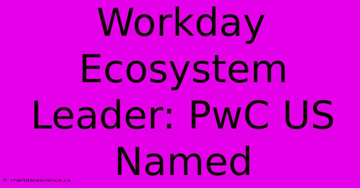 Workday Ecosystem Leader: PwC US Named