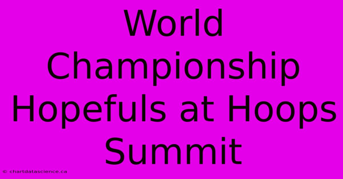 World Championship Hopefuls At Hoops Summit