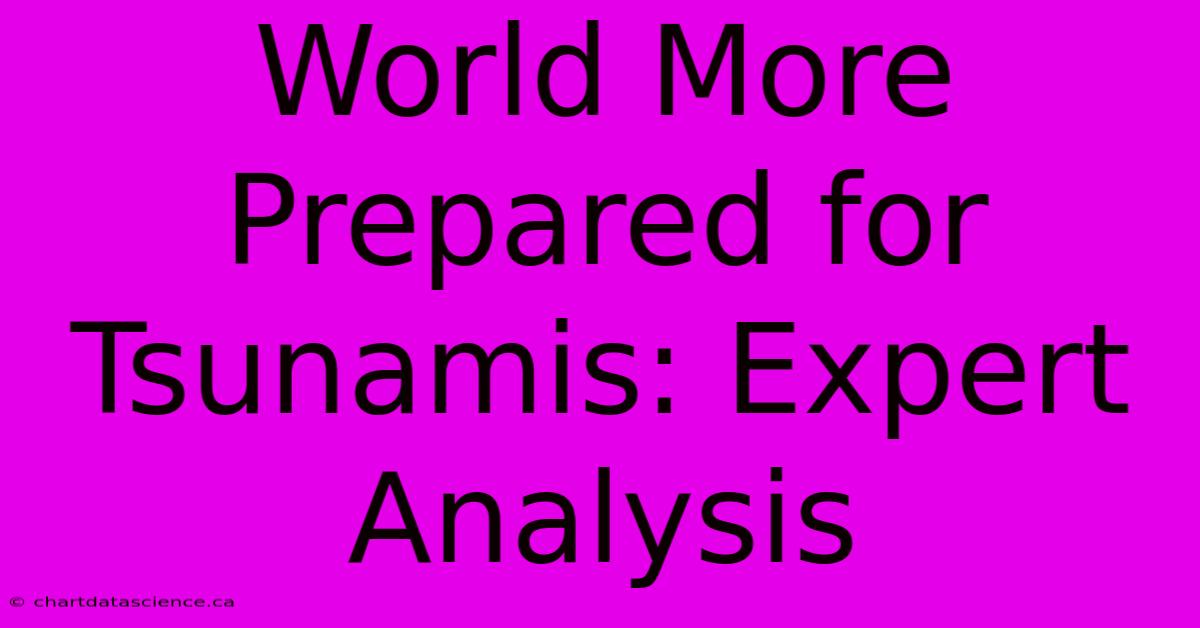 World More Prepared For Tsunamis: Expert Analysis