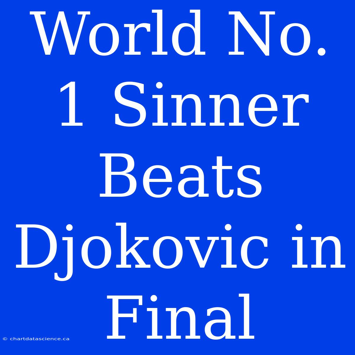 World No. 1 Sinner Beats Djokovic In Final