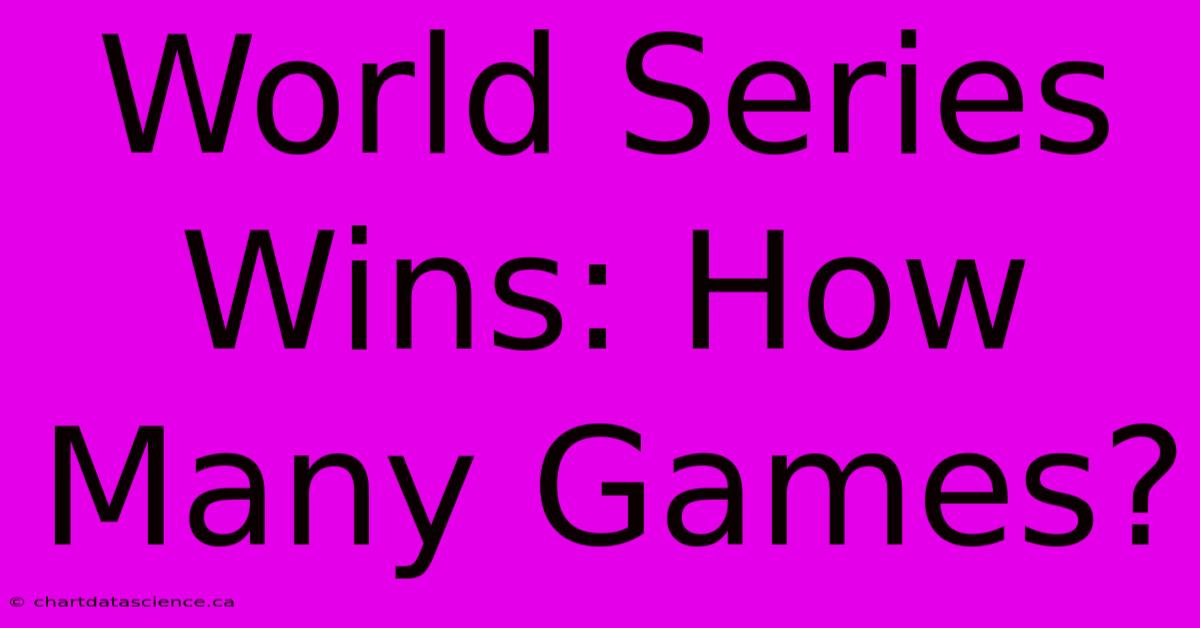 World Series Wins: How Many Games?