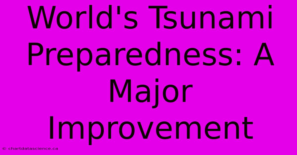 World's Tsunami Preparedness: A Major Improvement