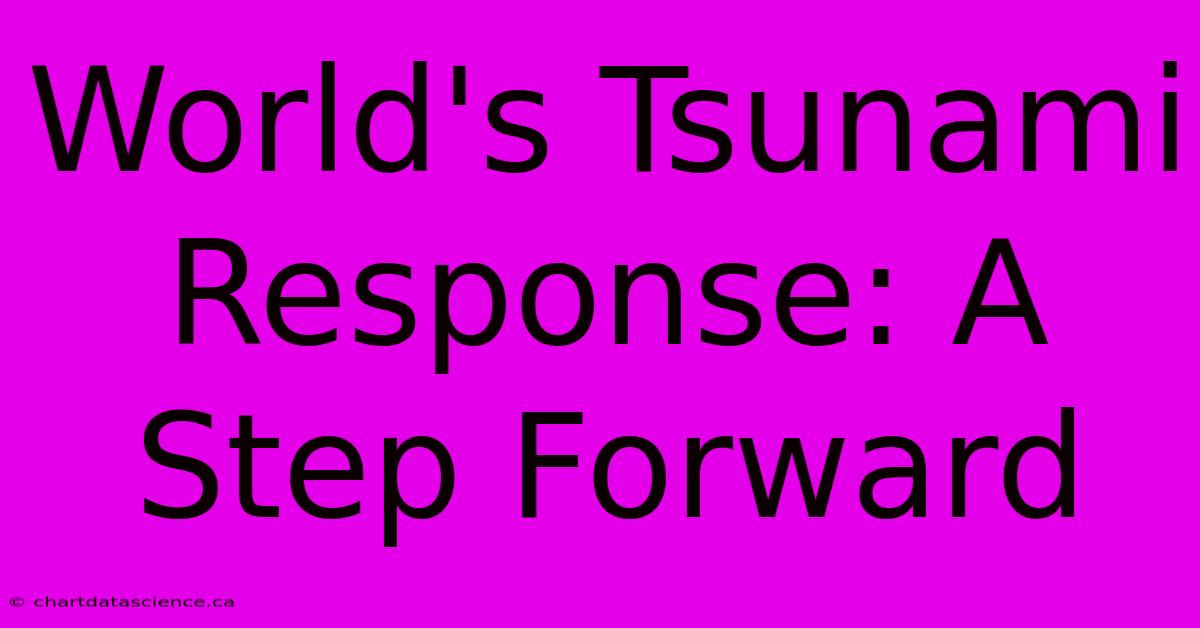 World's Tsunami Response: A Step Forward