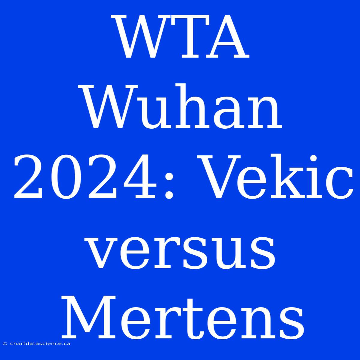 WTA Wuhan 2024: Vekic Versus Mertens