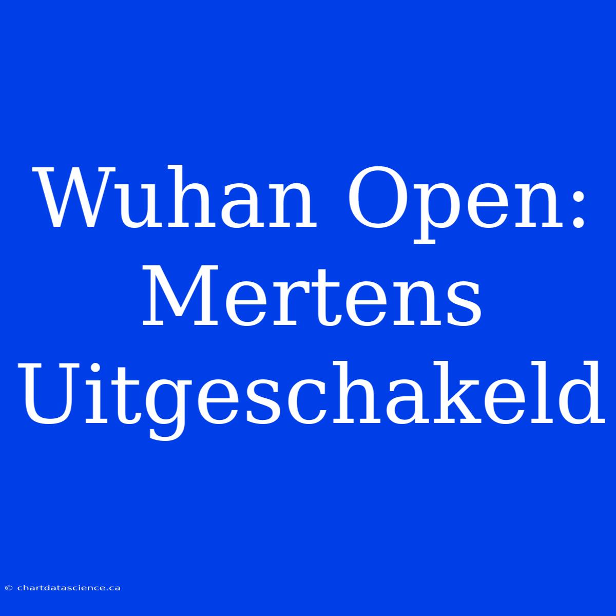 Wuhan Open: Mertens Uitgeschakeld