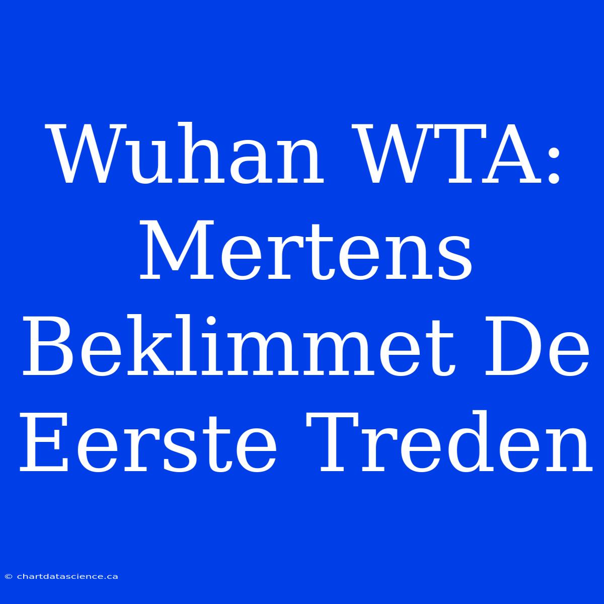 Wuhan WTA: Mertens Beklimmet De Eerste Treden