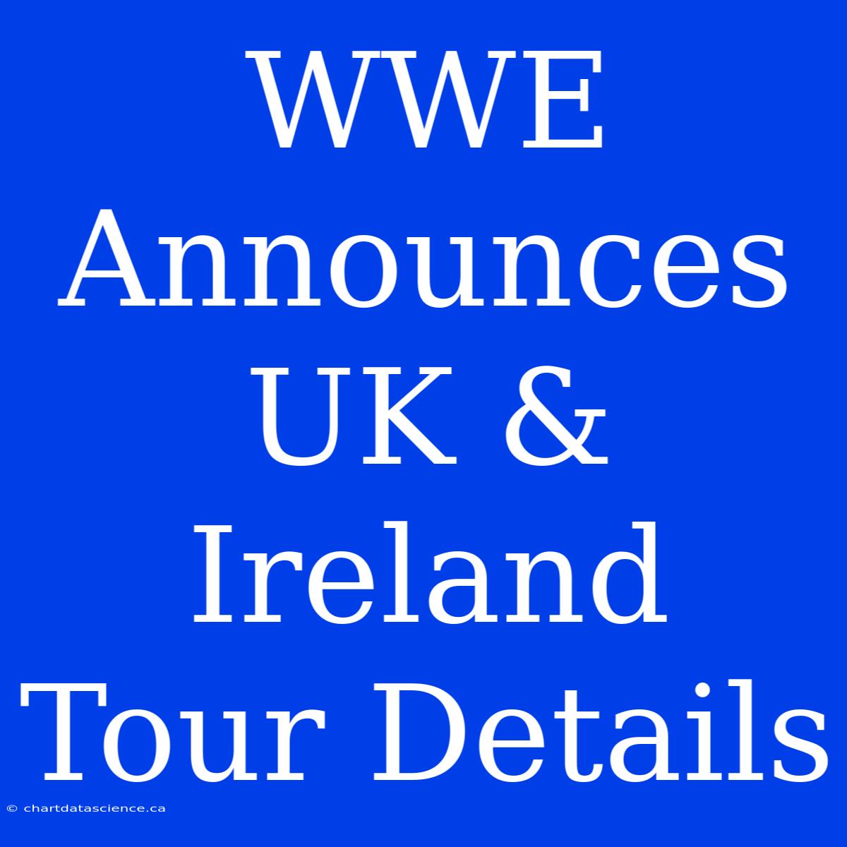 WWE Announces UK & Ireland Tour Details