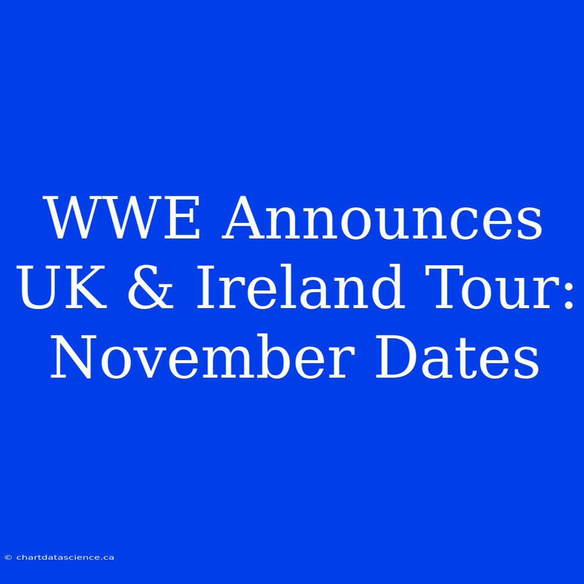 WWE Announces UK & Ireland Tour: November Dates