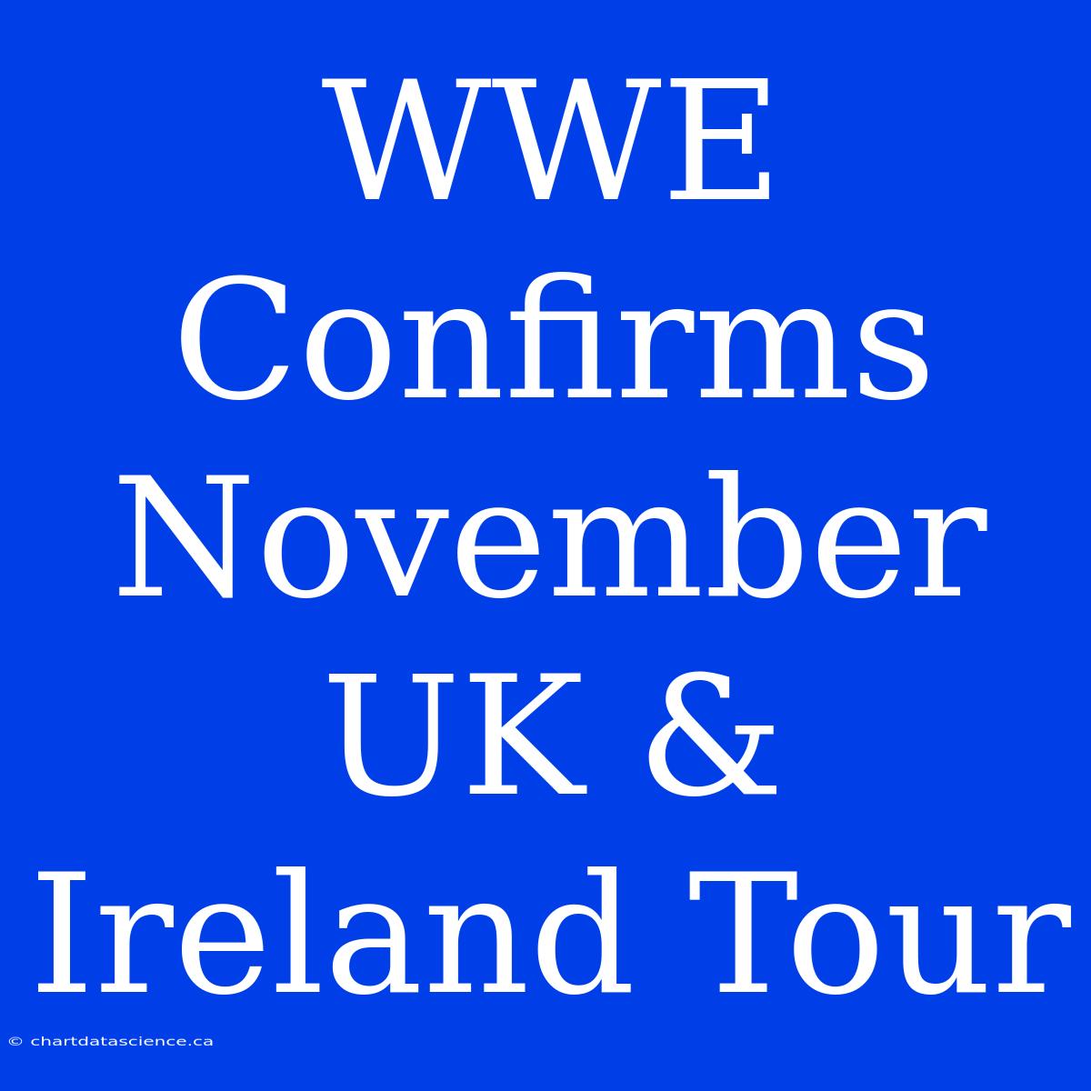 WWE Confirms November UK & Ireland Tour