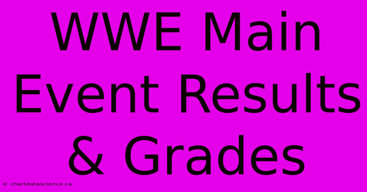 WWE Main Event Results & Grades