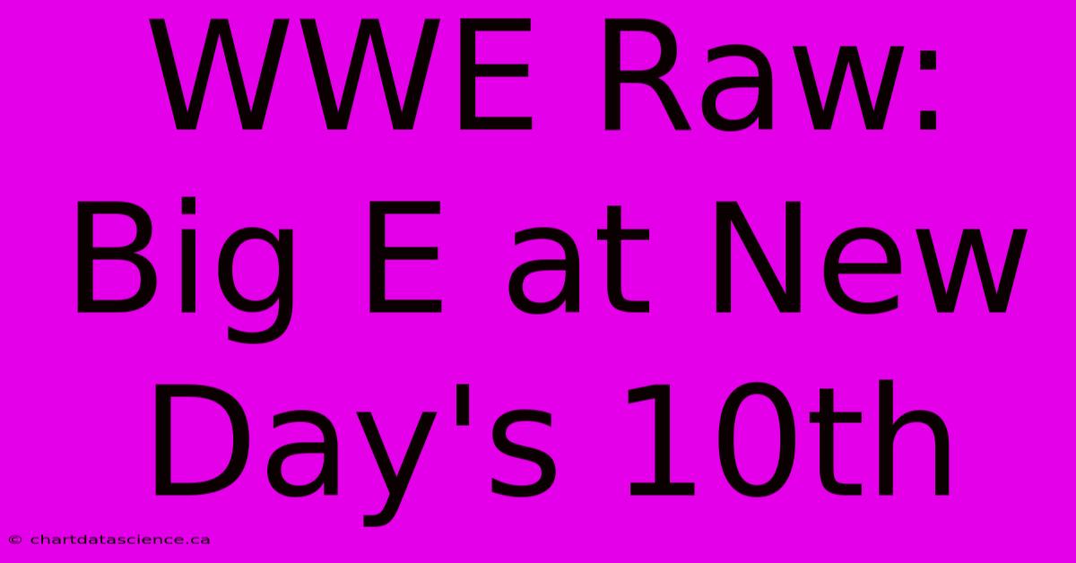 WWE Raw: Big E At New Day's 10th