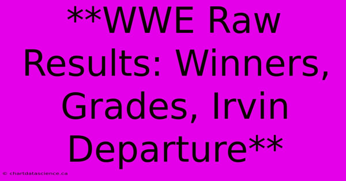 **WWE Raw Results: Winners, Grades, Irvin Departure**