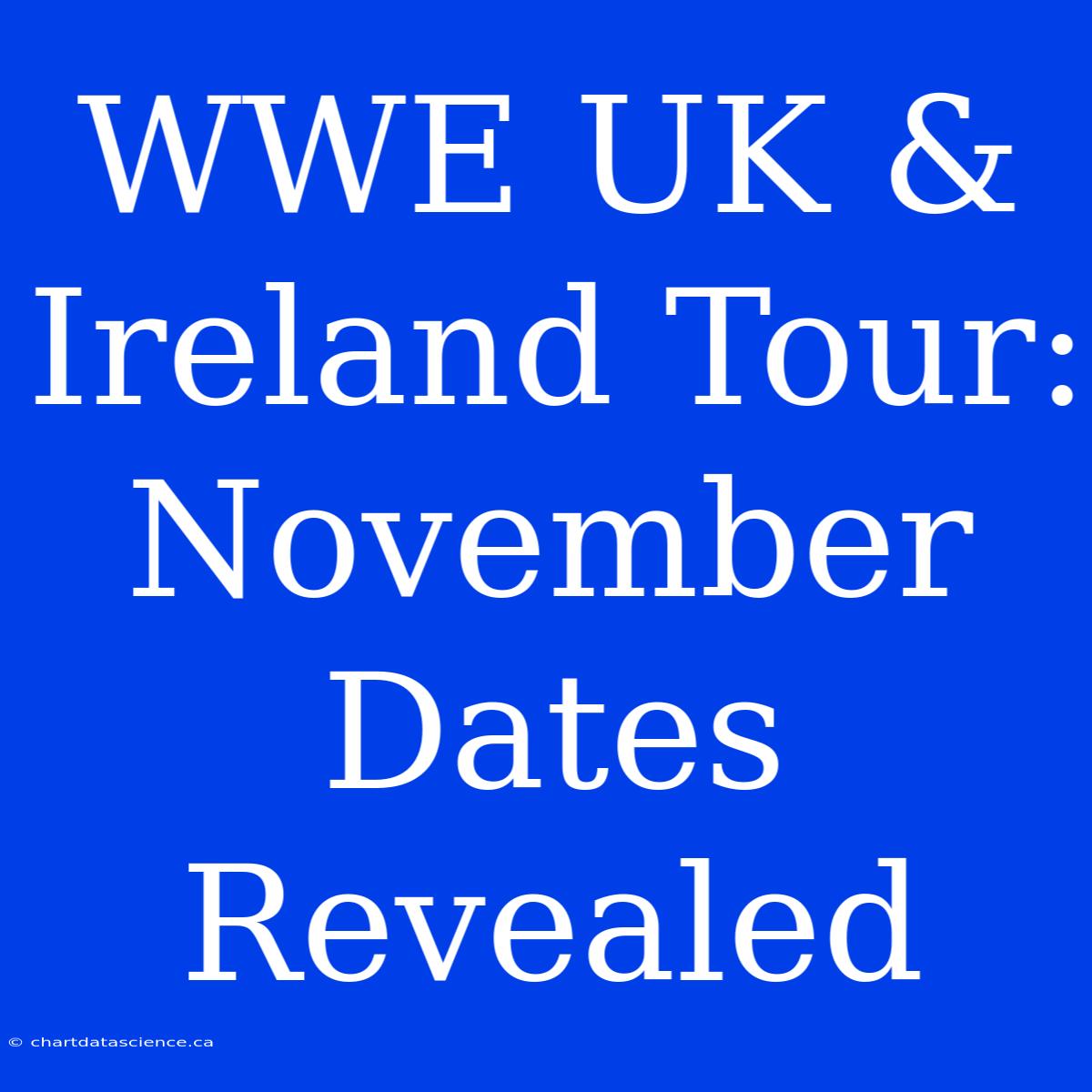 WWE UK & Ireland Tour: November Dates Revealed