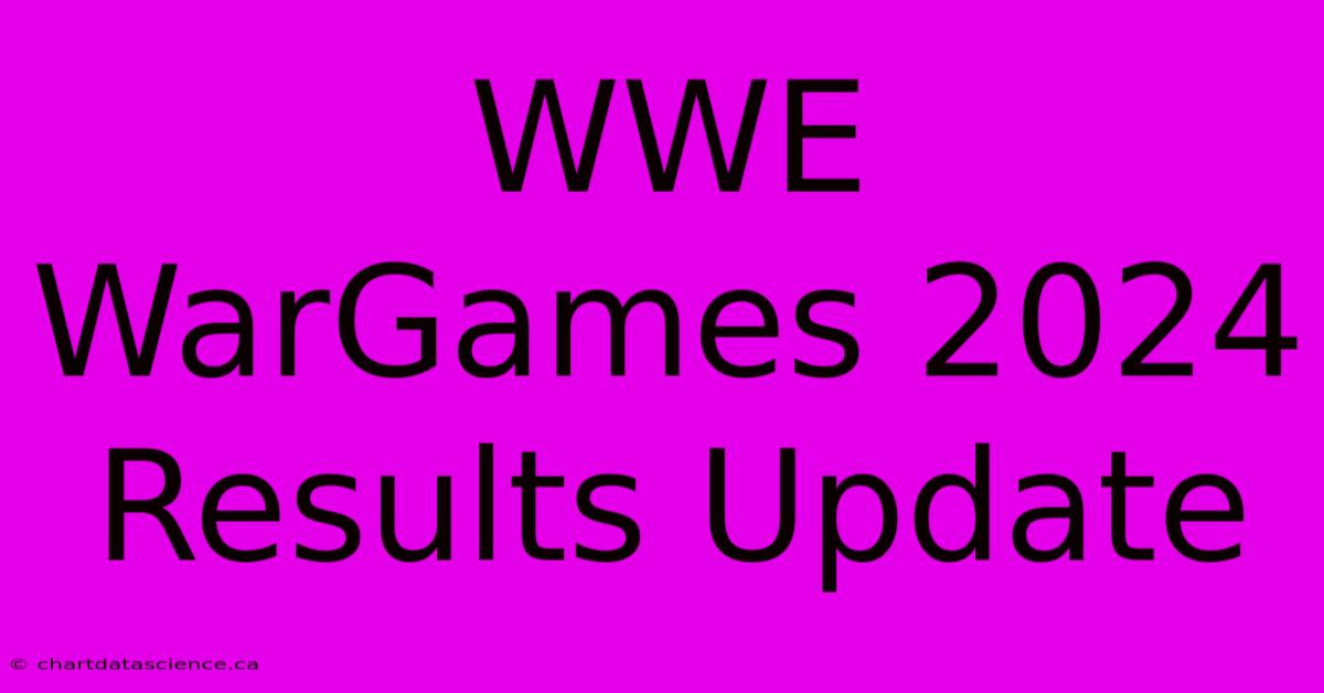 WWE WarGames 2024 Results Update