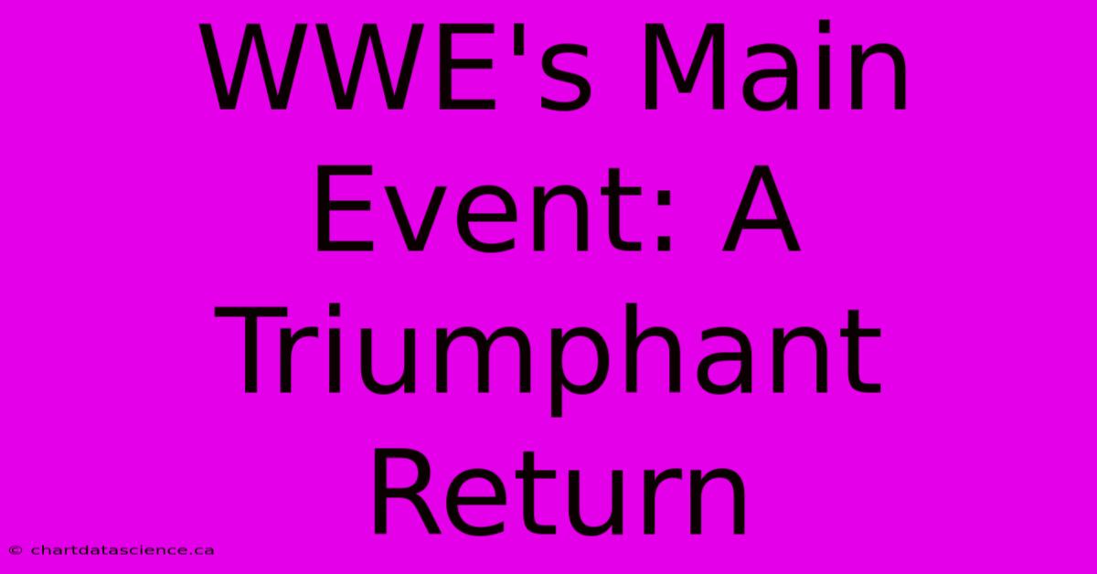 WWE's Main Event: A Triumphant Return