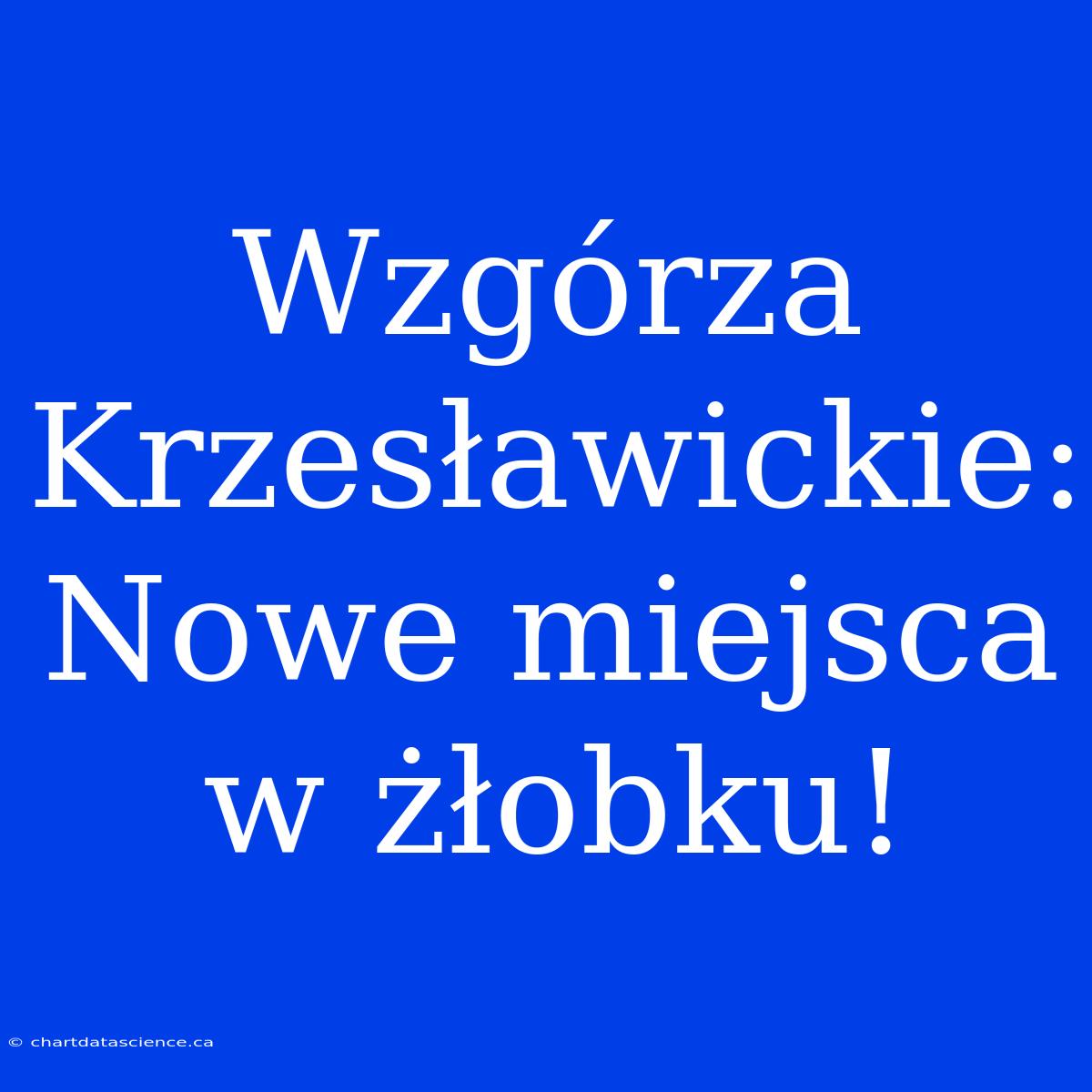 Wzgórza Krzesławickie: Nowe Miejsca W Żłobku!