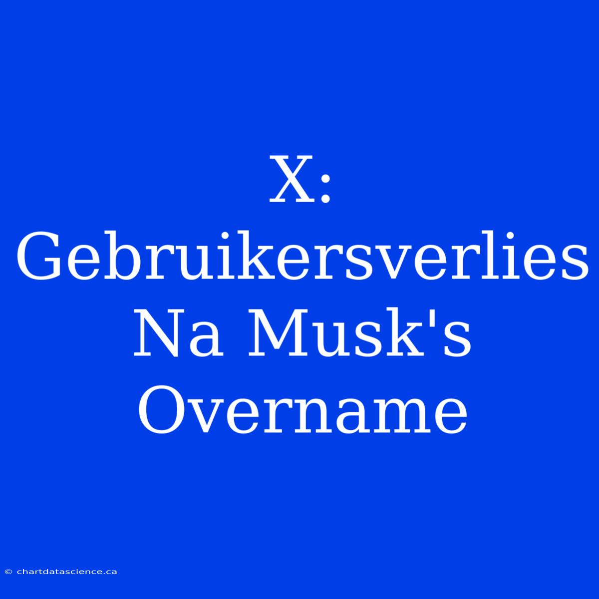 X: Gebruikersverlies Na Musk's Overname