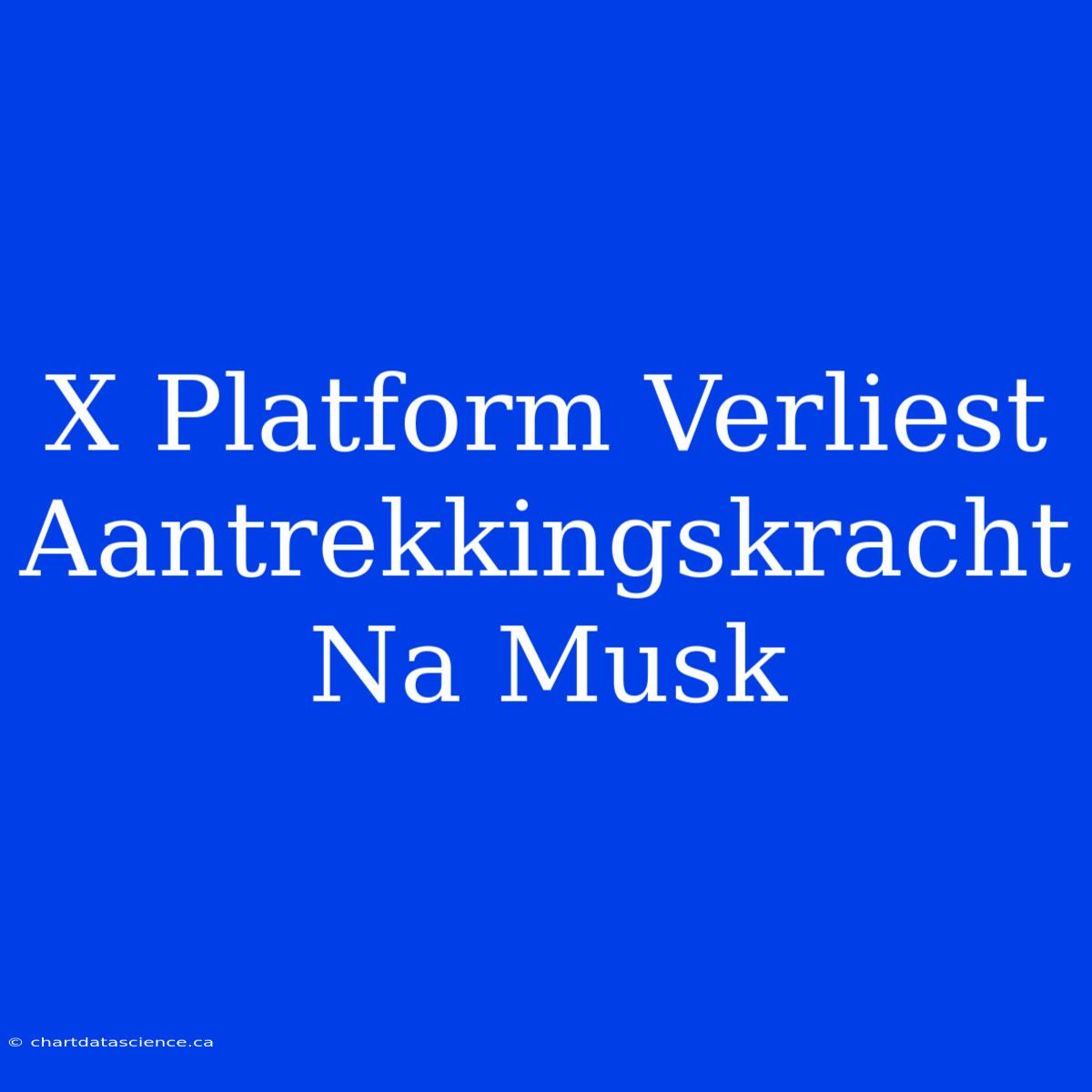 X Platform Verliest Aantrekkingskracht Na Musk