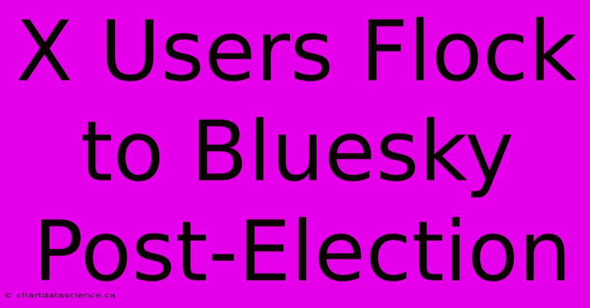 X Users Flock To Bluesky Post-Election