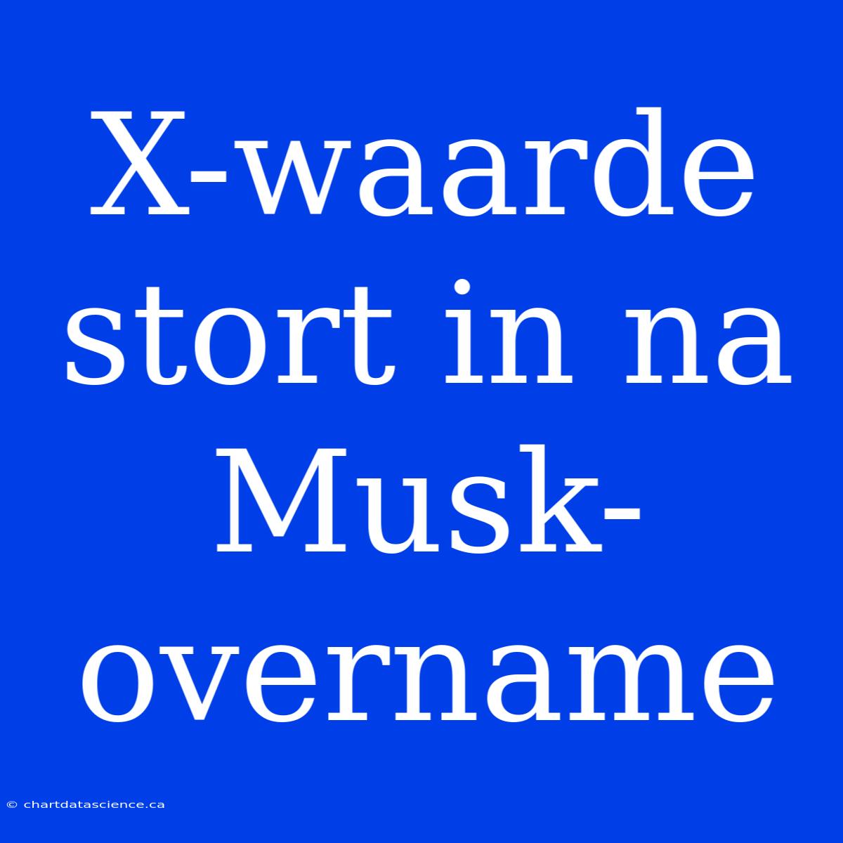 X-waarde Stort In Na Musk-overname