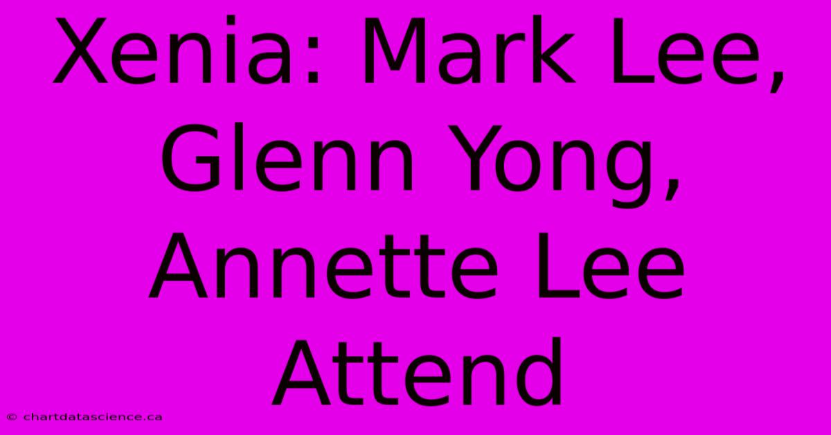 Xenia: Mark Lee, Glenn Yong, Annette Lee Attend