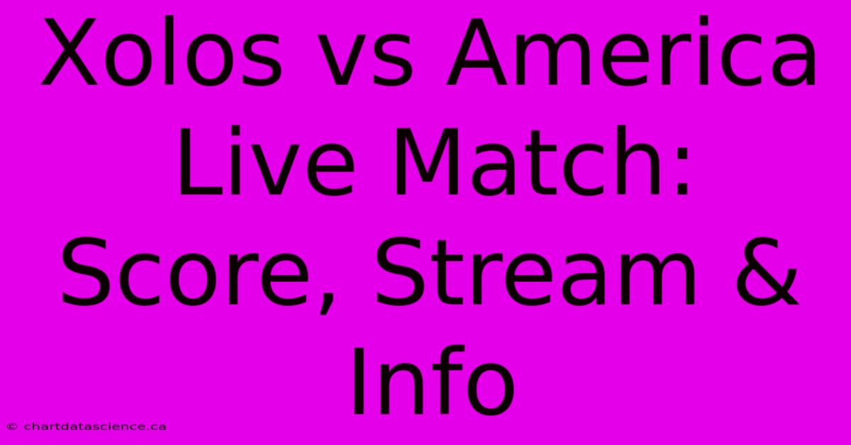 Xolos Vs America Live Match: Score, Stream & Info