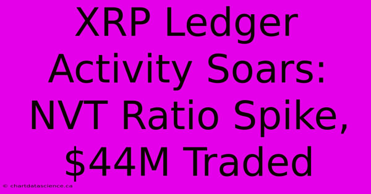 XRP Ledger Activity Soars: NVT Ratio Spike, $44M Traded 