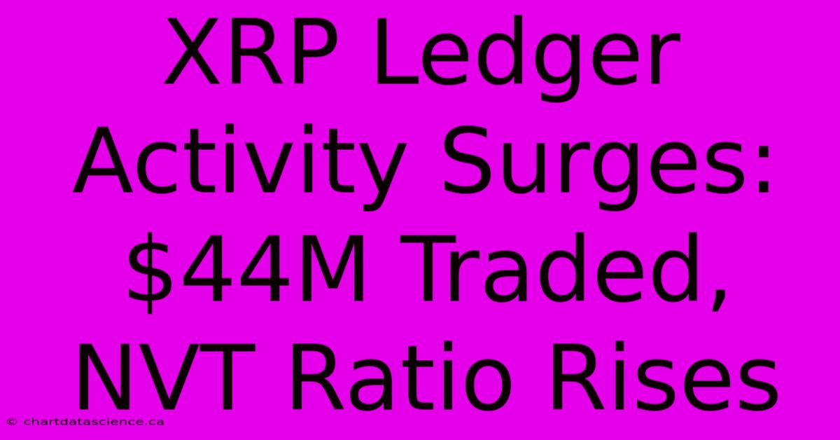 XRP Ledger Activity Surges: $44M Traded, NVT Ratio Rises