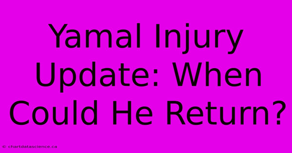 Yamal Injury Update: When Could He Return?