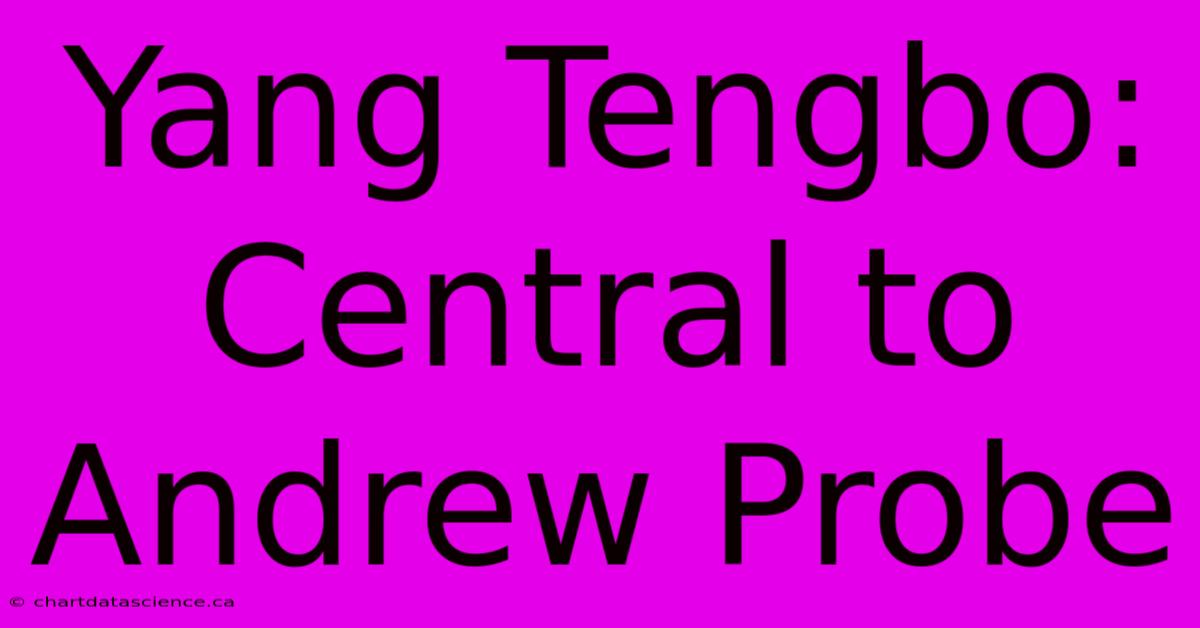 Yang Tengbo:  Central To Andrew Probe