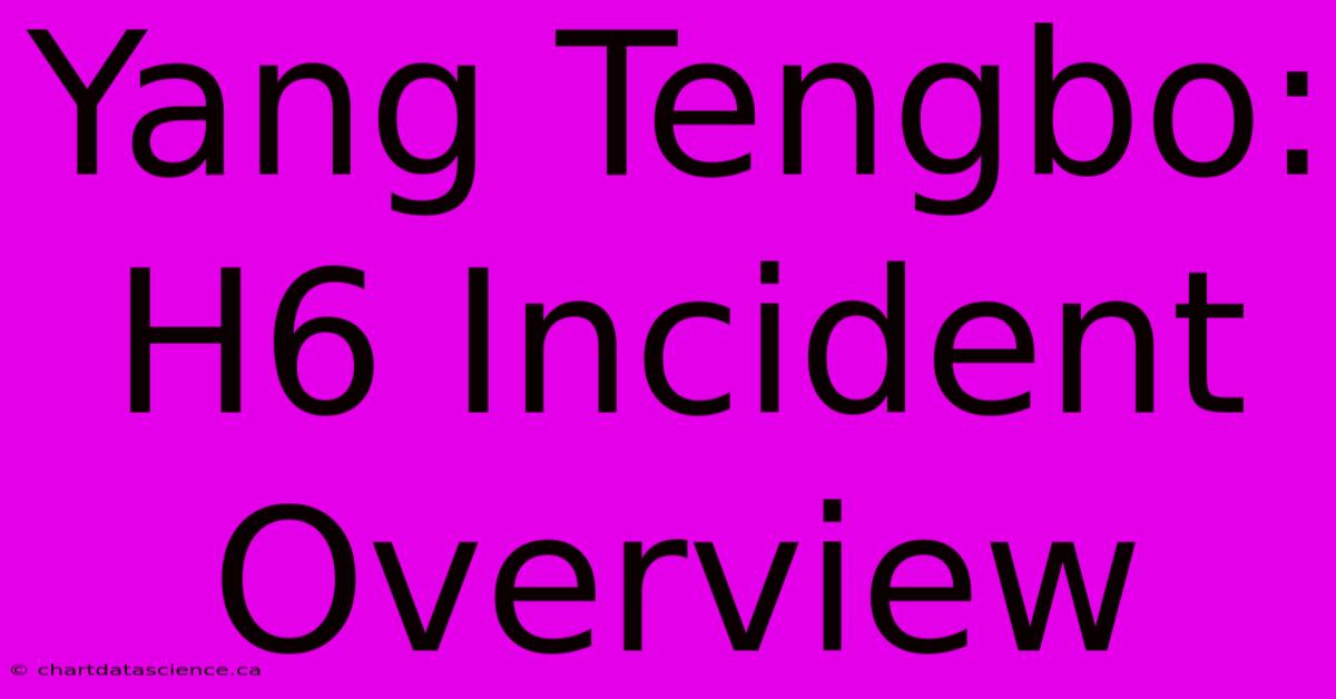 Yang Tengbo: H6 Incident Overview