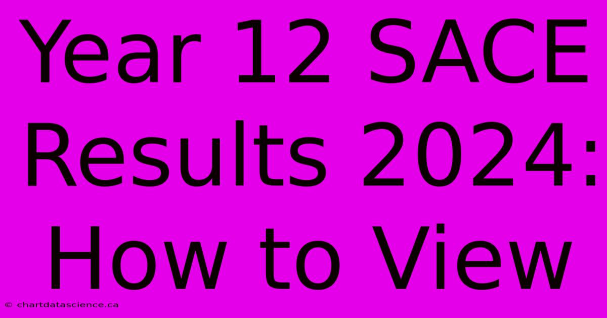 Year 12 SACE Results 2024: How To View