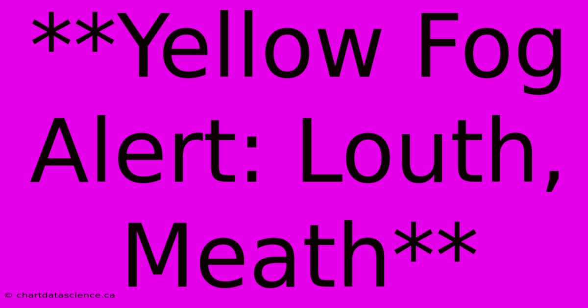 **Yellow Fog Alert: Louth, Meath**