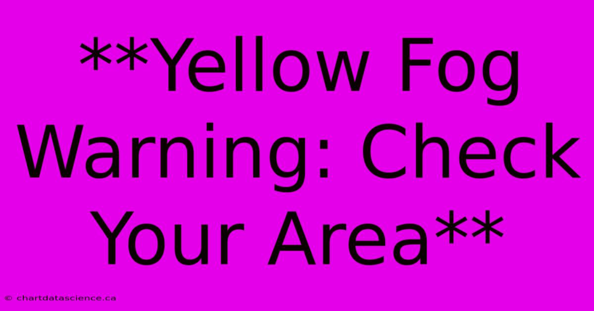 **Yellow Fog Warning: Check Your Area**