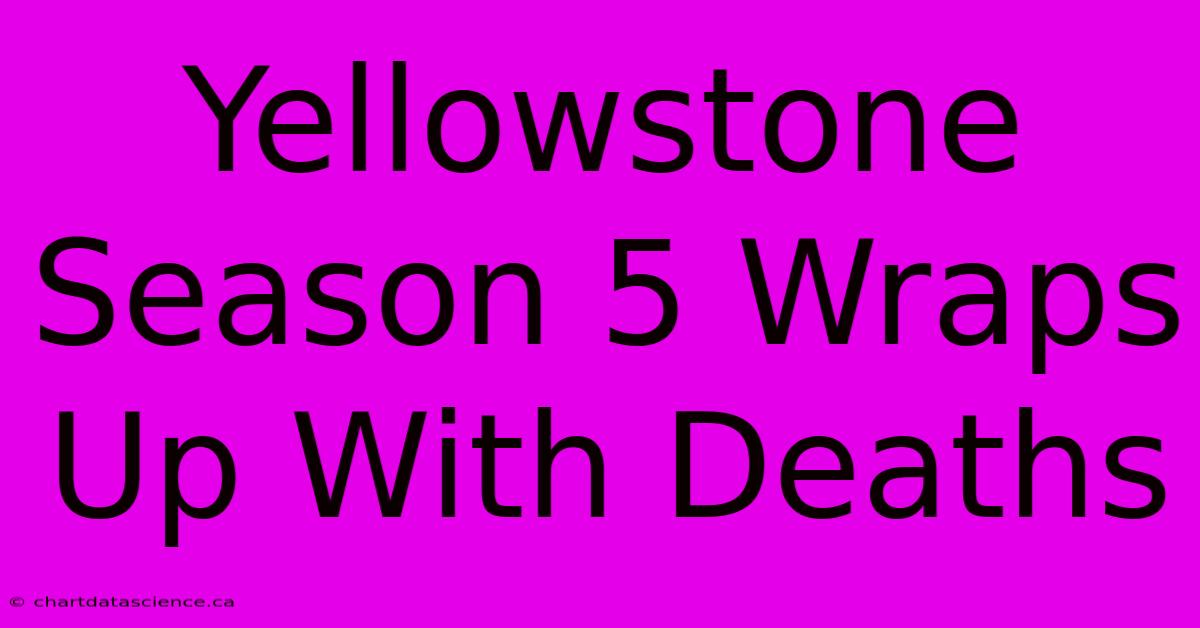 Yellowstone Season 5 Wraps Up With Deaths