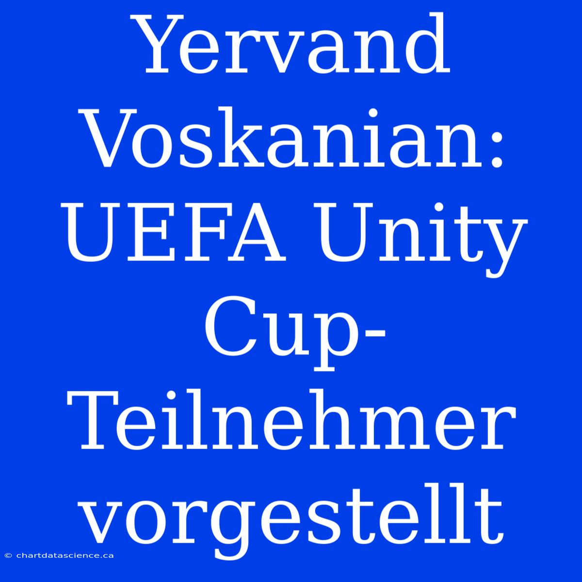 Yervand Voskanian: UEFA Unity Cup-Teilnehmer Vorgestellt