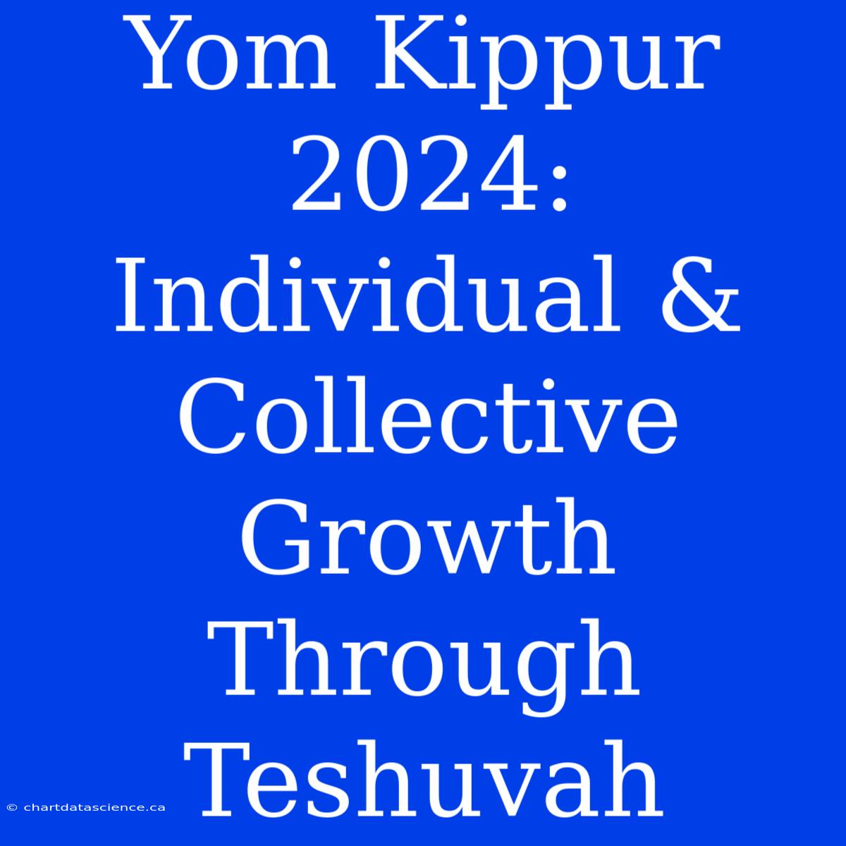 Yom Kippur 2024:  Individual & Collective Growth Through Teshuvah