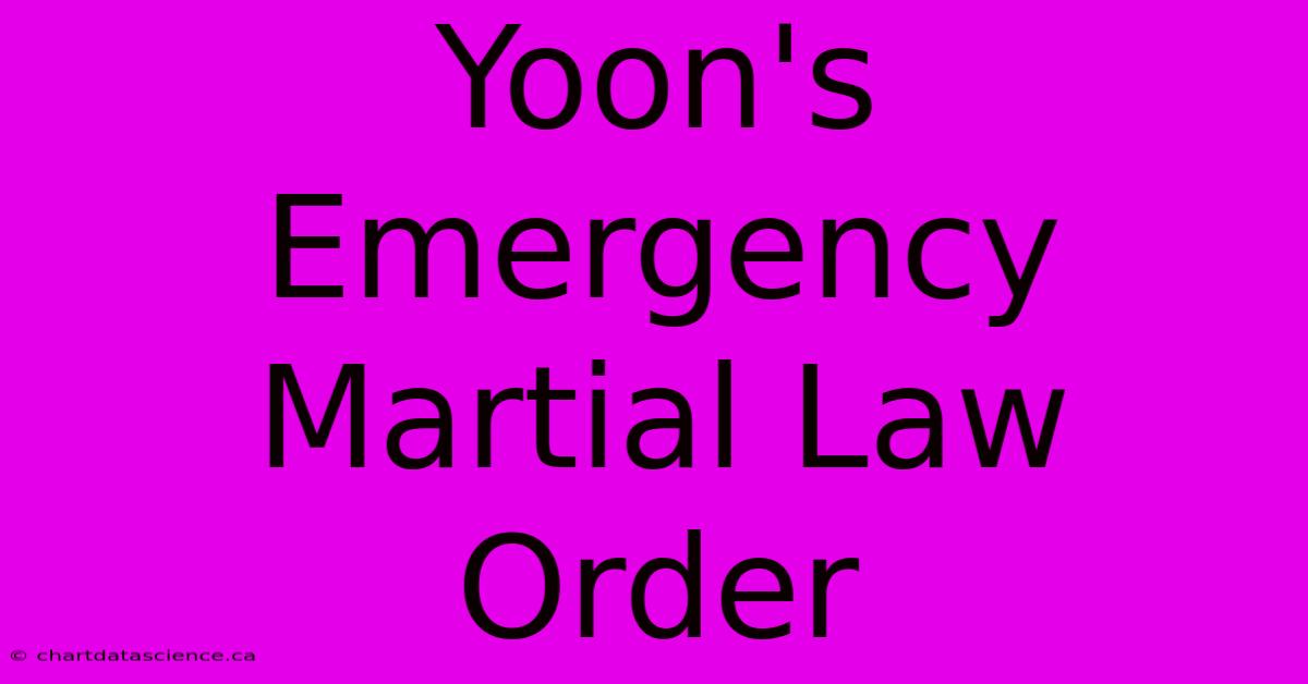 Yoon's Emergency Martial Law Order