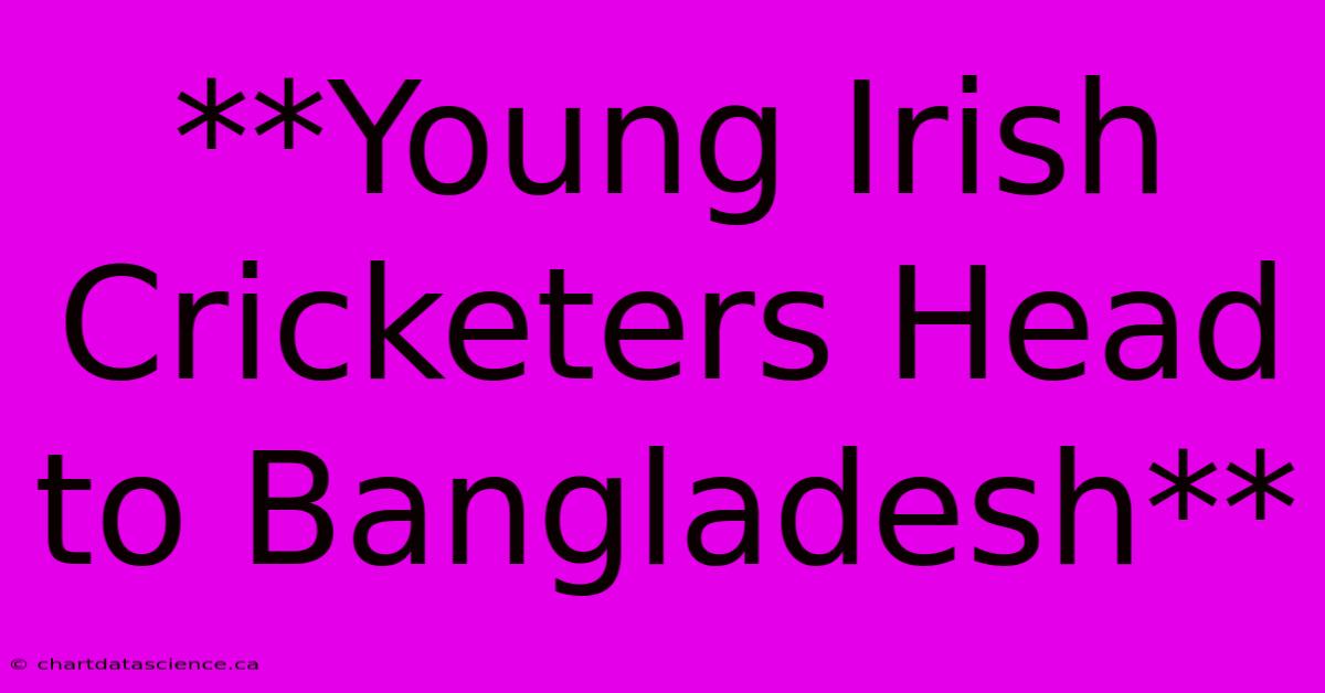 **Young Irish Cricketers Head To Bangladesh**