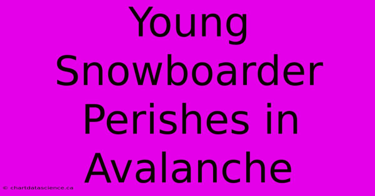 Young Snowboarder Perishes In Avalanche