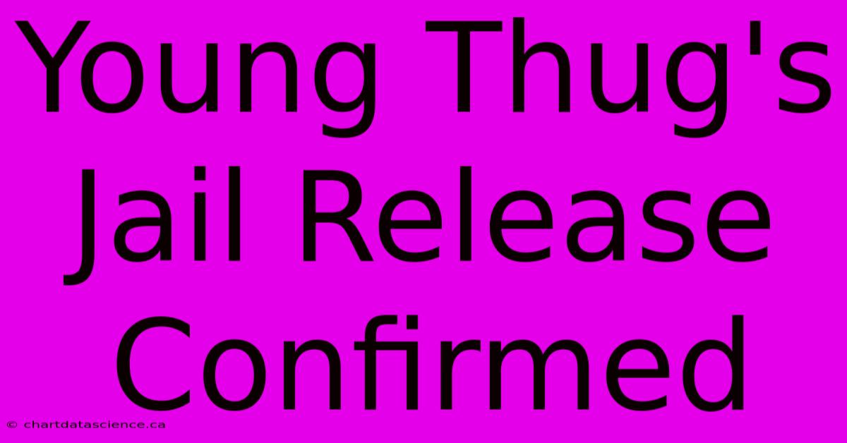 Young Thug's Jail Release Confirmed