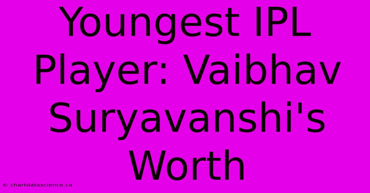 Youngest IPL Player: Vaibhav Suryavanshi's Worth