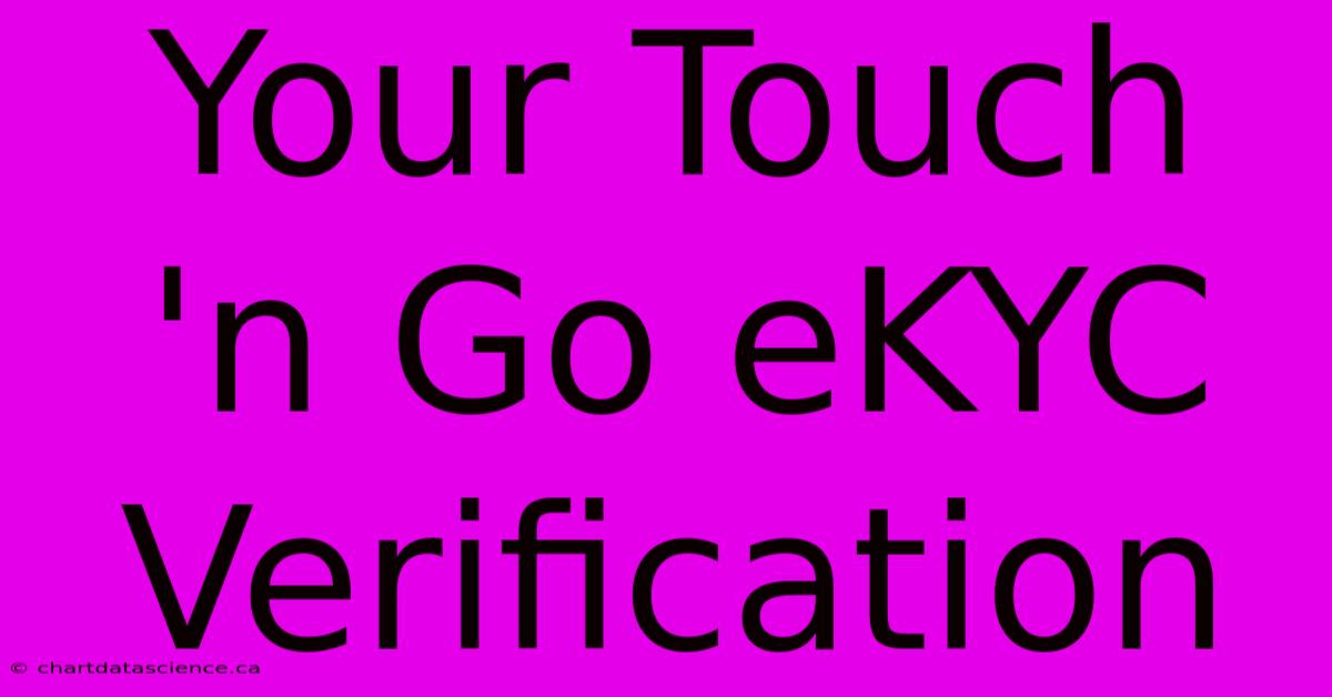 Your Touch 'n Go EKYC Verification