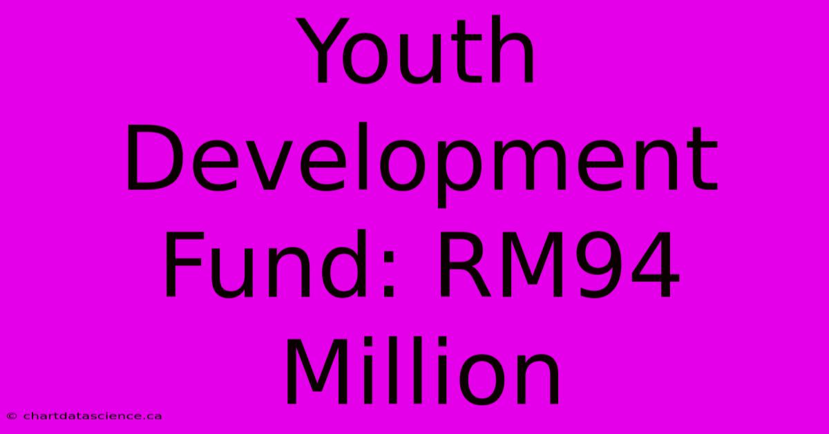 Youth Development Fund: RM94 Million