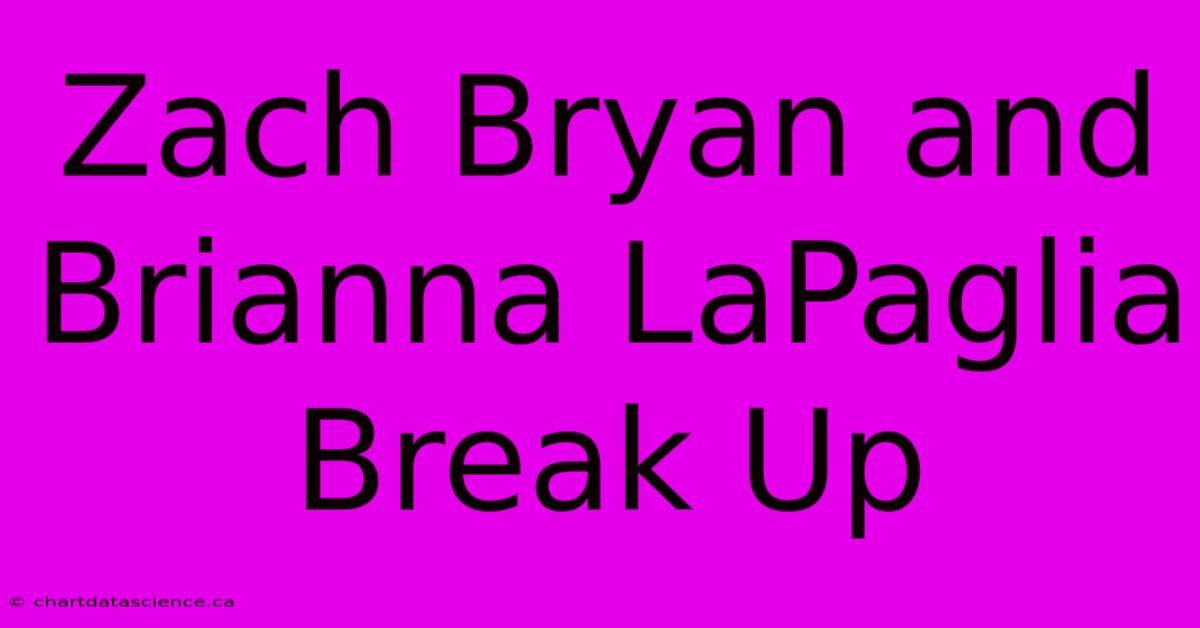 Zach Bryan And Brianna LaPaglia Break Up 