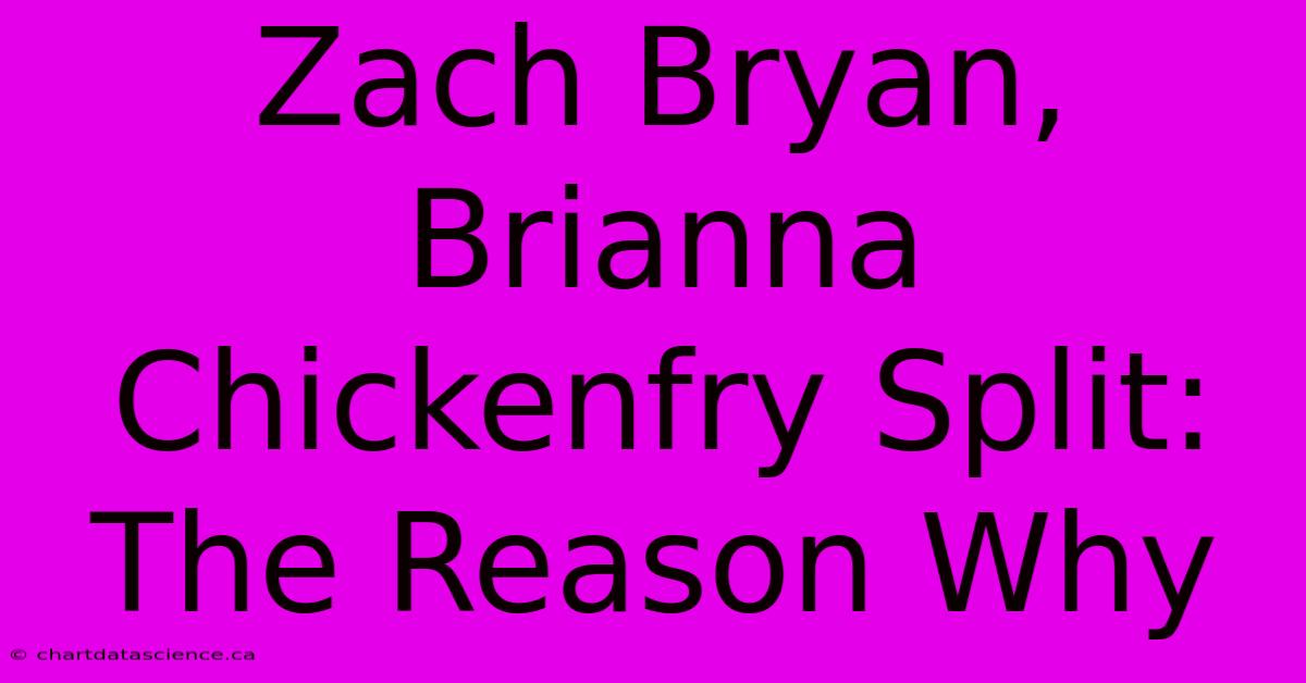 Zach Bryan, Brianna Chickenfry Split: The Reason Why