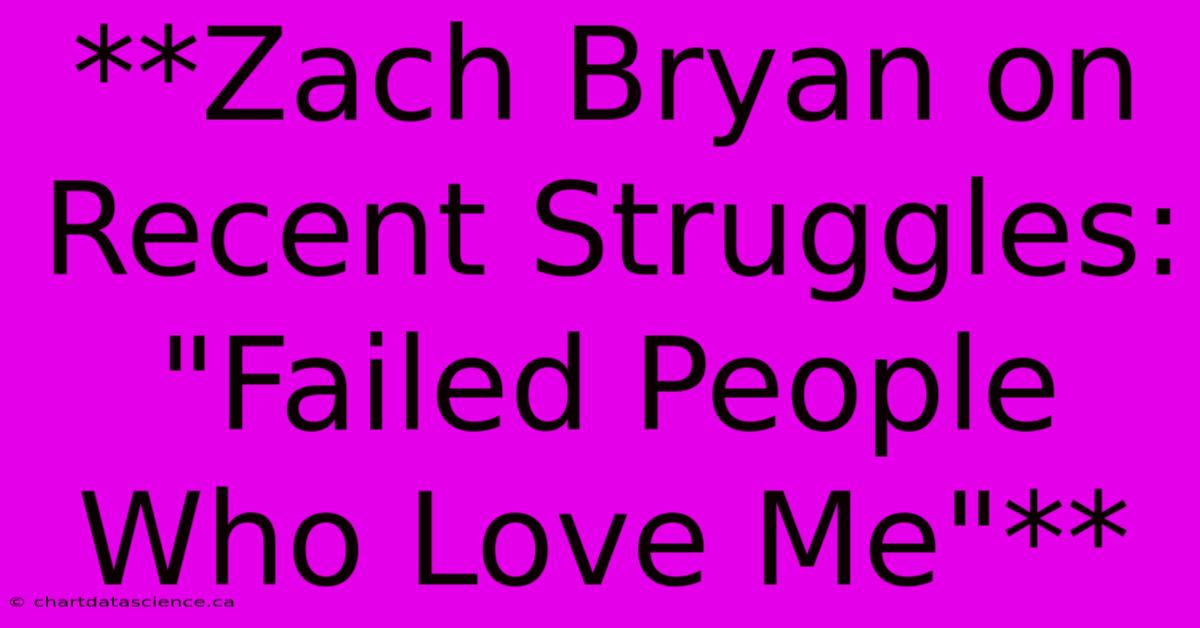 **Zach Bryan On Recent Struggles: 