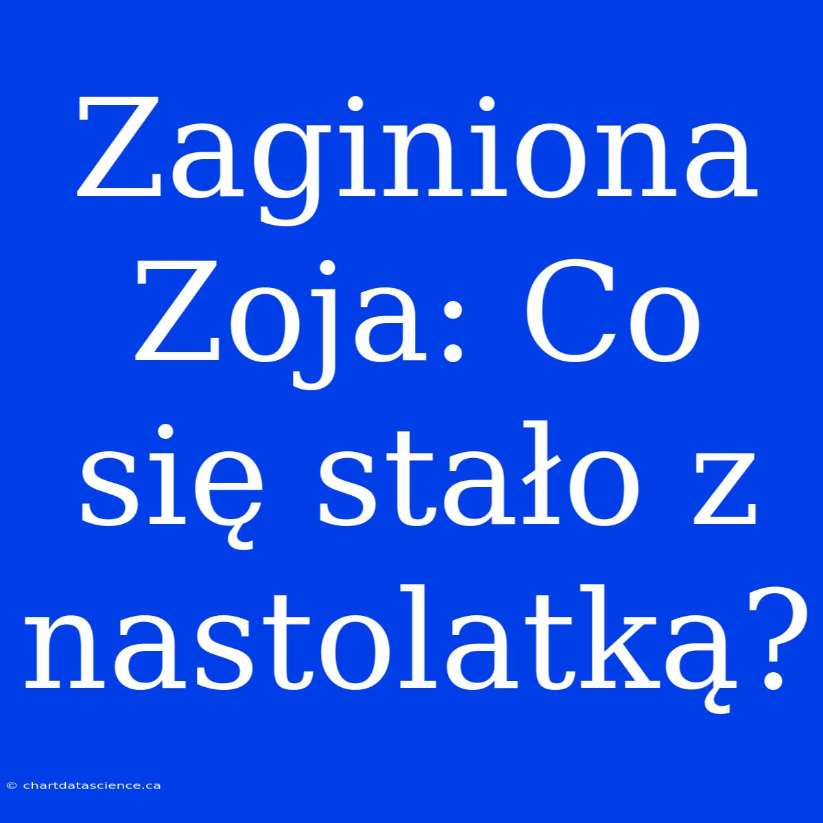 Zaginiona Zoja: Co Się Stało Z Nastolatką?